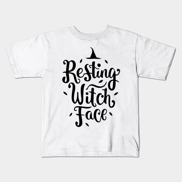 Resting Witch Face Kids T-Shirt by Francois Ringuette